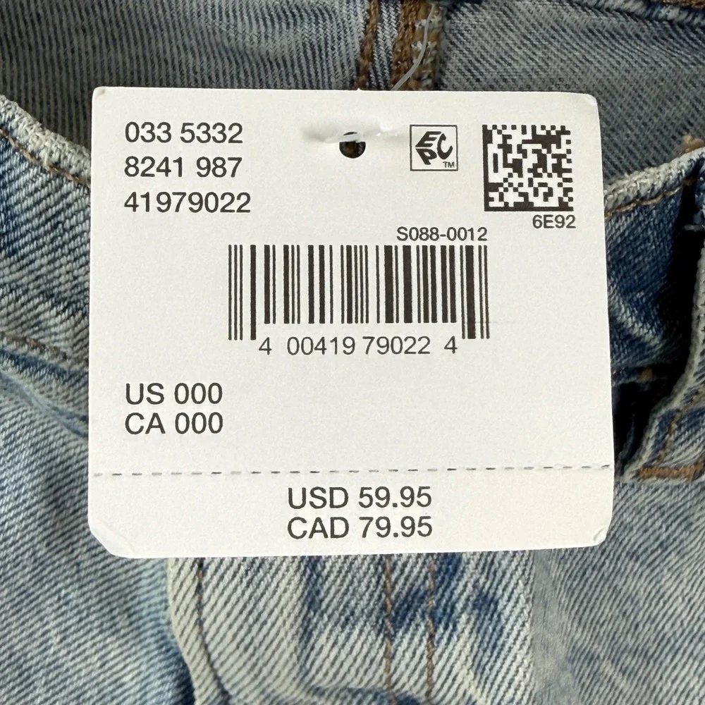 American‎ Eagle Ex-Boyfriend Short Light Wash Distressed Denim 000 23W 41979022